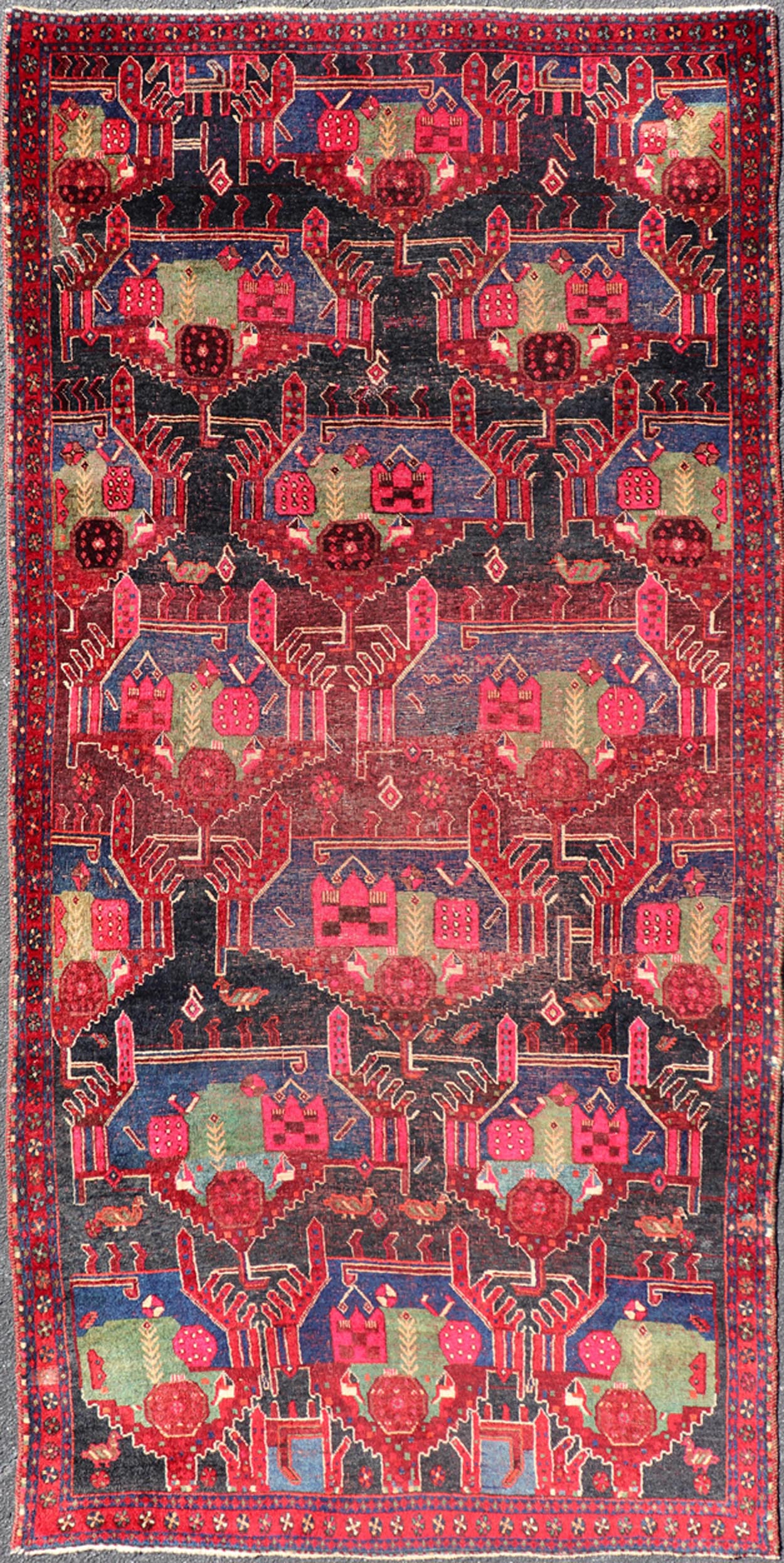 Antique Qashqai Rug - EMA-7589 | Qashqai - 5'5